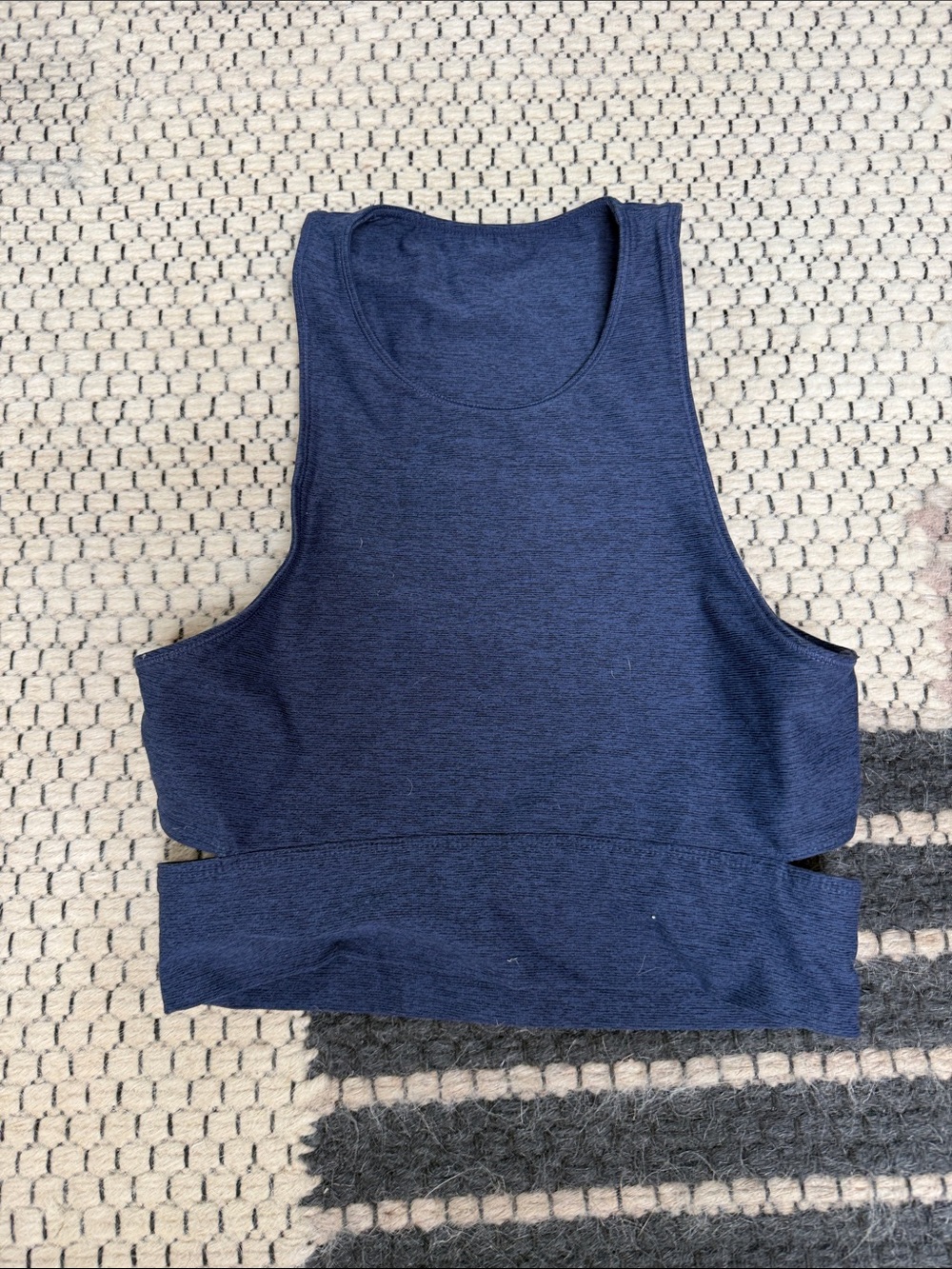 Outdoor Voices Navy Blue Cropped Tank Top